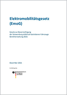 Berichterstattung 2021 zum Gesetz zur Bevorrechtigung der Verwendung elektrisch betriebener Fahrzeuge (EmoG)