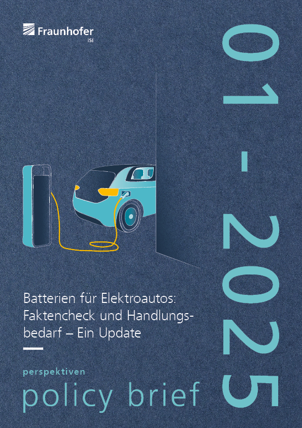 Cover: Batterien für Elektroautos (Policy Brief 01/2025)