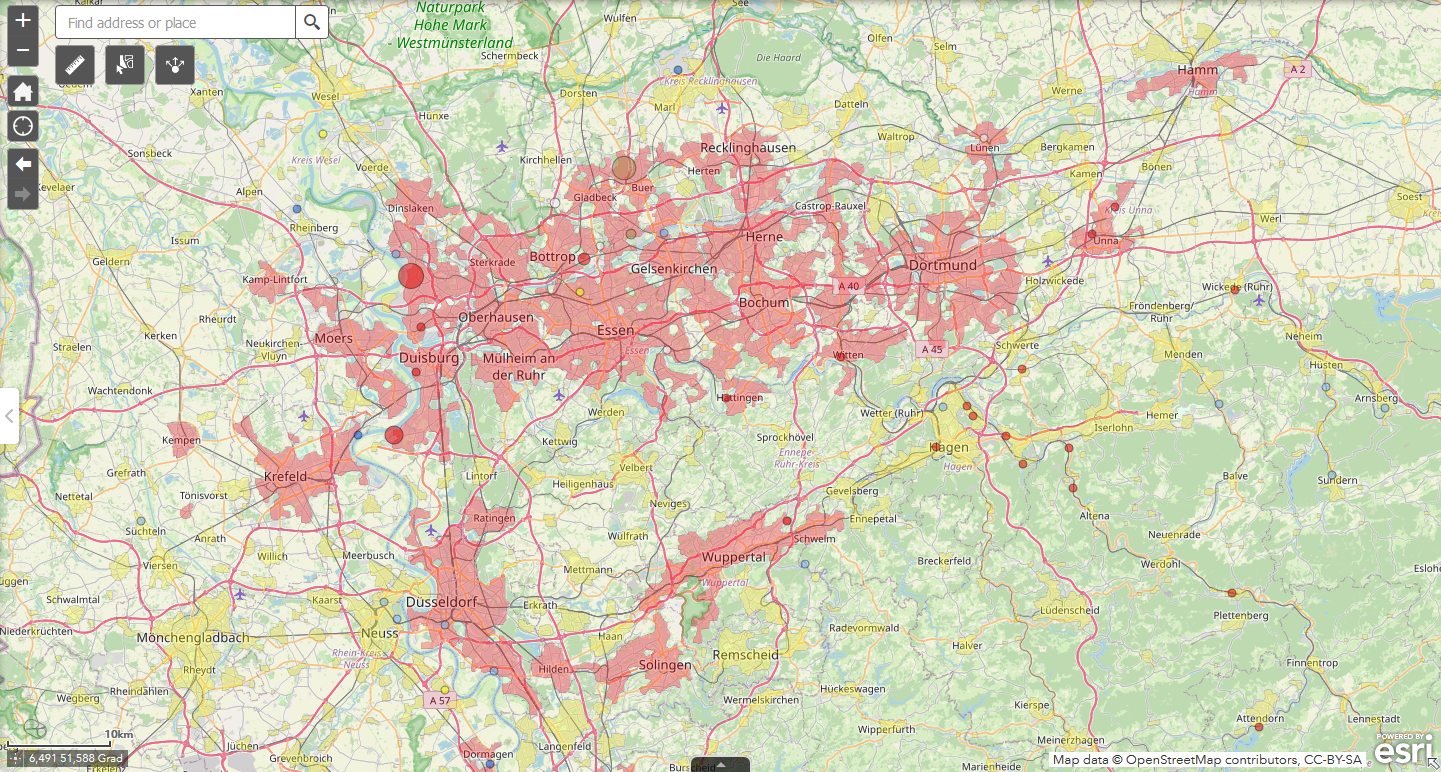 Excess heat and district heating systems in the Ruhr Area
