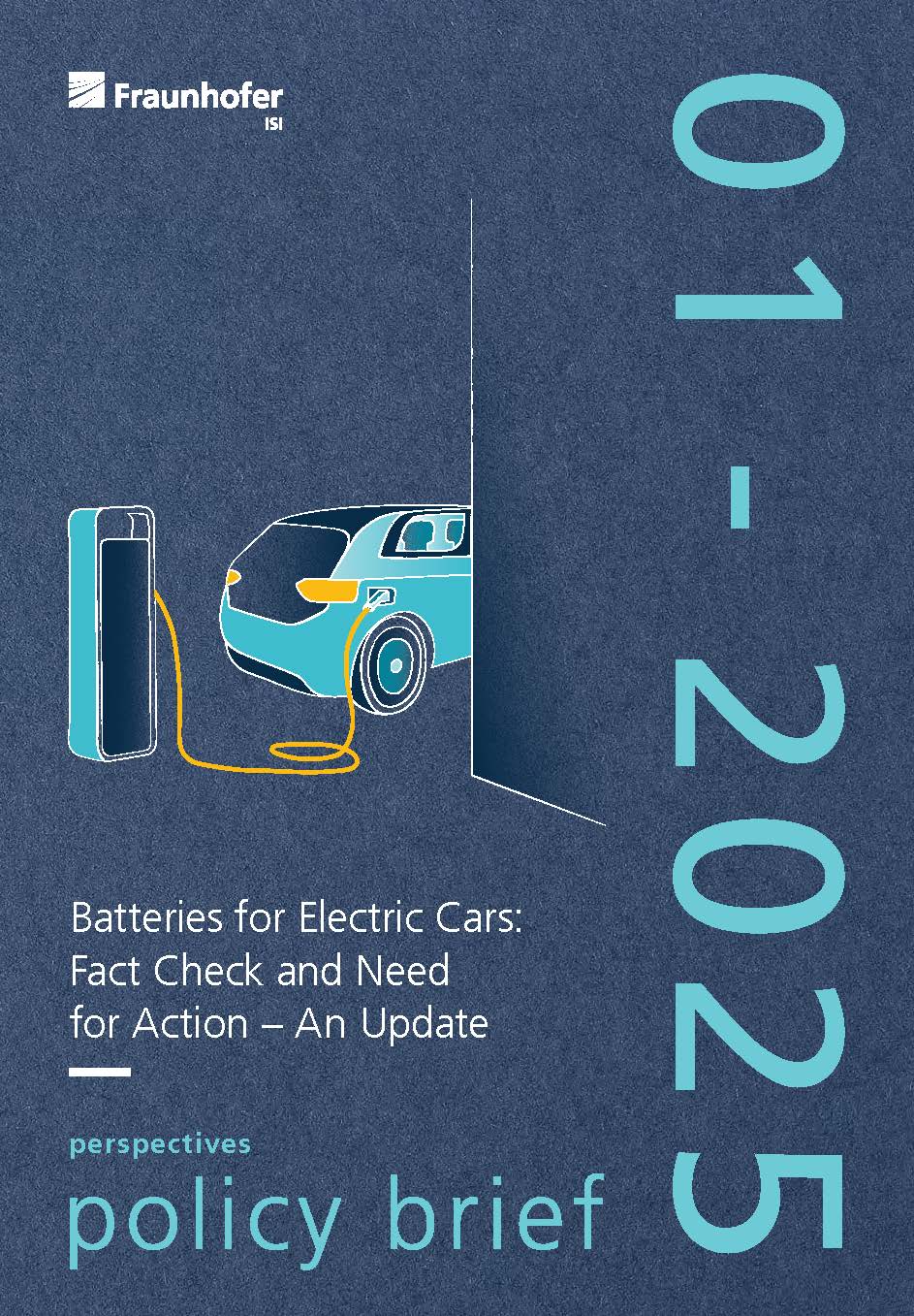Cover: Batteries for Electric Cars (Policy Brief 01/2025)